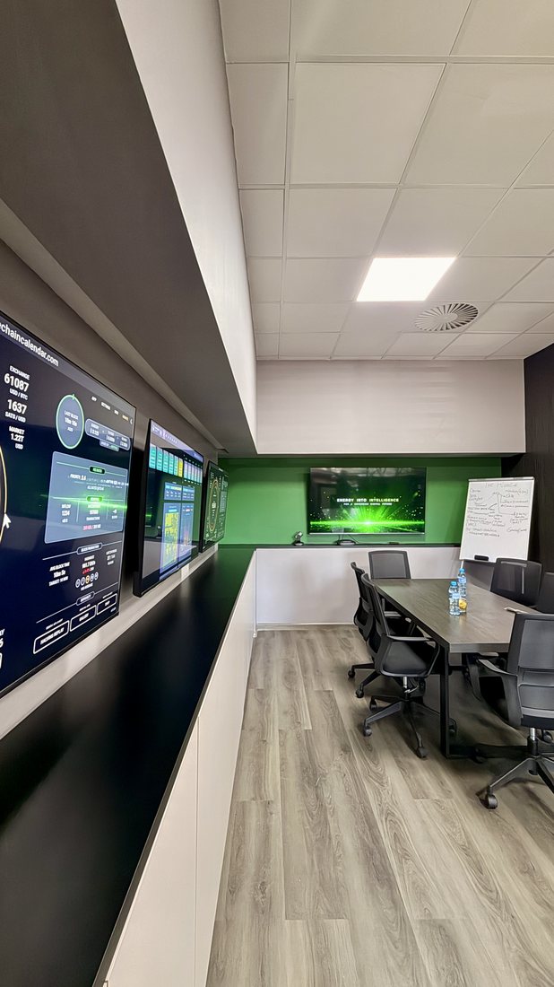Live operations wall at the NOESIS headquarters